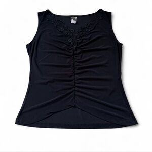 Black Tank Lace Detail
